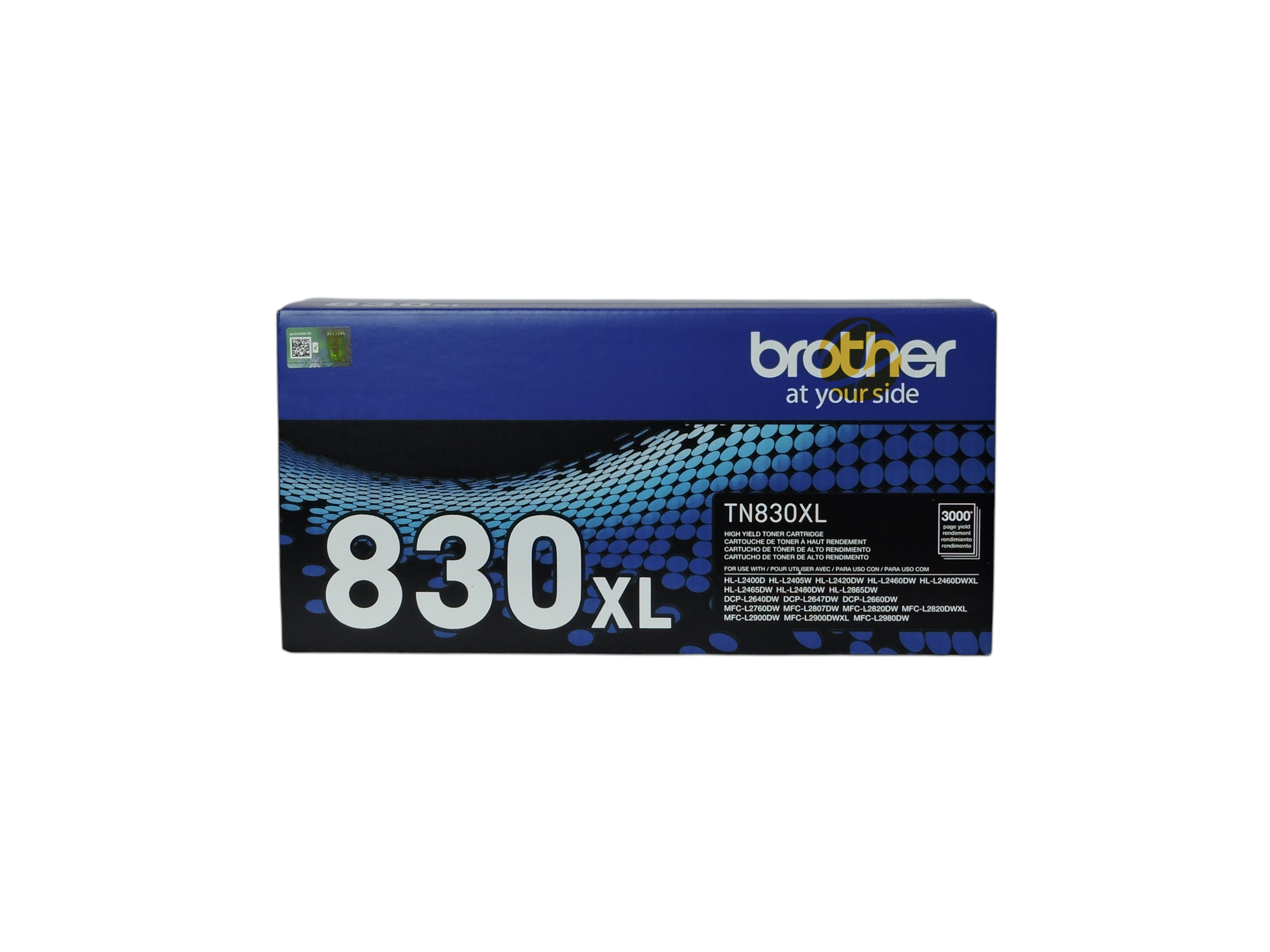 Caja de cartucho de tóner negro original Brother TN830XL de alto rendimiento de Compras Perfectas